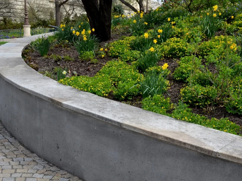 Outdoor Concrete Retaining Wall #2 Priority for 3D